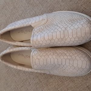 J/SLIDES NYC SLIP ONS PLATFORM LEATHER WOMEN'S SNIKERS.SZ::9 .